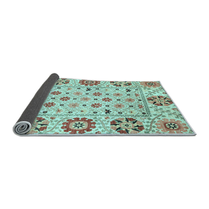 Sideview of Abstract Light Blue Modern Rug, abs3792lblu
