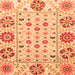 Square Abstract Orange Modern Rug, abs3792org