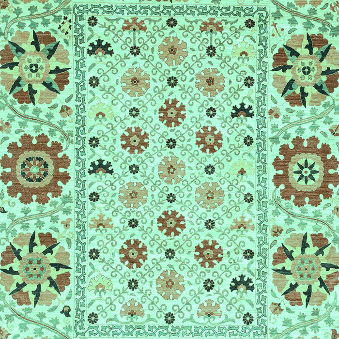 Machine Washable Abstract Turquoise Modern Area Rugs, wshabs3792turq