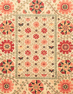 Abstract Mustard Yellow Modern Rug, abs3792