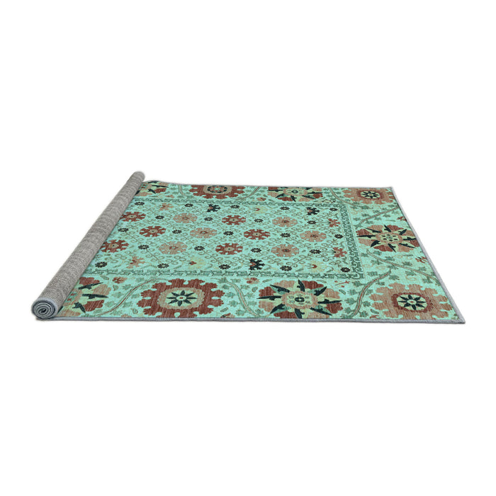 Sideview of Machine Washable Abstract Light Blue Modern Rug, wshabs3792lblu