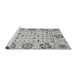 Sideview of Machine Washable Abstract Gray Modern Rug, wshabs3792gry