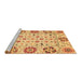 Sideview of Machine Washable Abstract Brown Modern Rug, wshabs3792brn