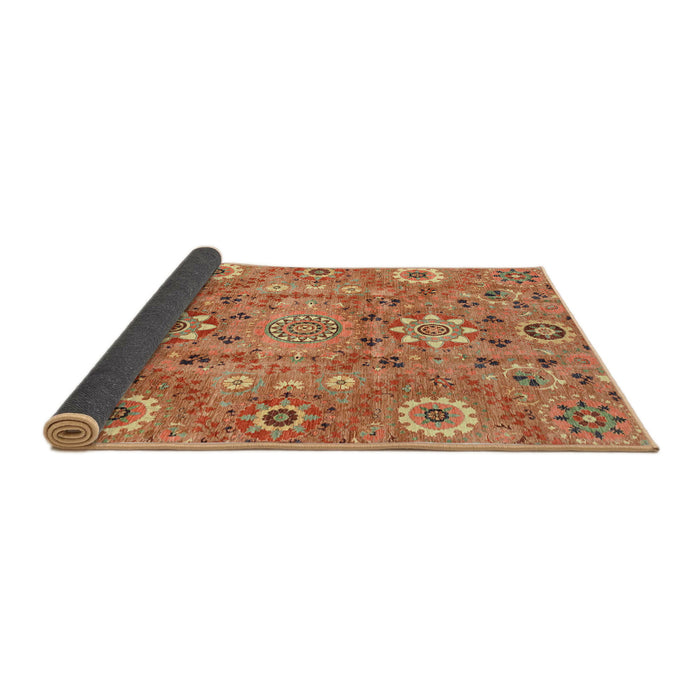 Sideview of Abstract Red Modern Rug, abs3793