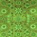 Square Abstract Green Modern Rug, abs3793grn