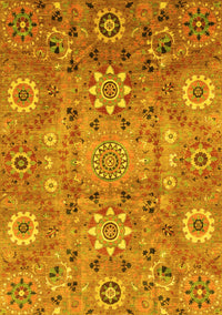 Abstract Yellow Modern Rug, abs3793yw