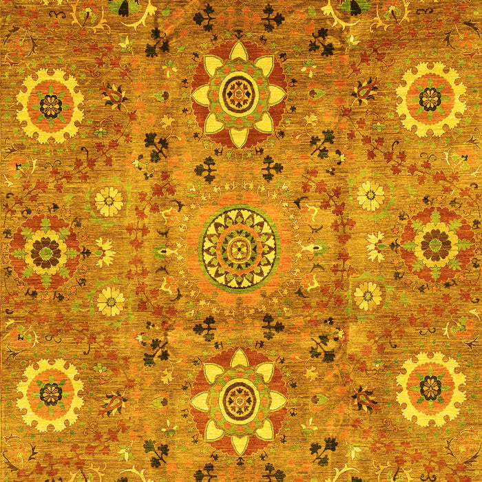 Abstract Yellow Modern Rug, abs3793yw