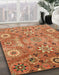 Abstract Red Modern Rug in Family Room, abs3793