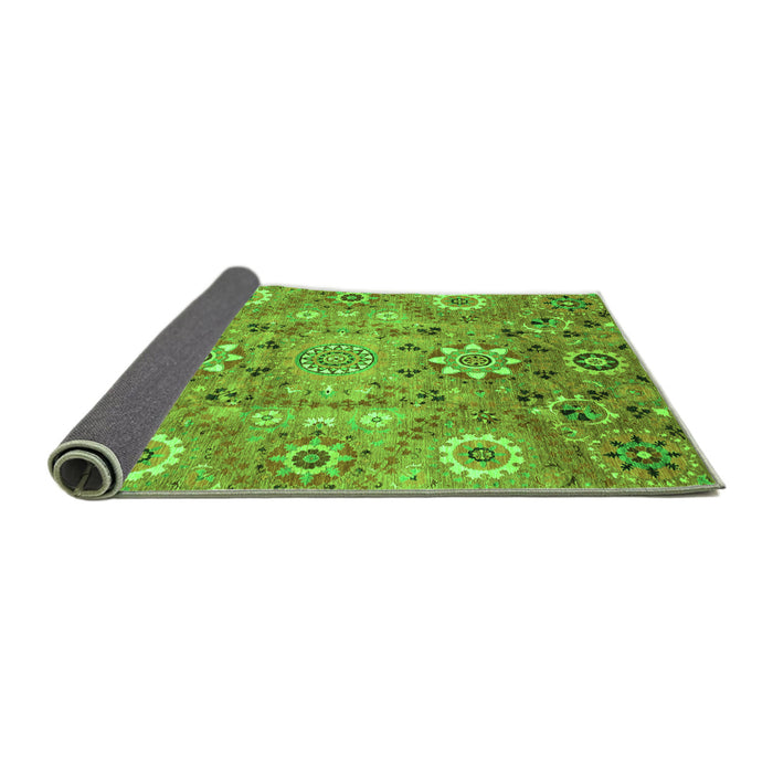 Sideview of Abstract Green Modern Rug, abs3793grn