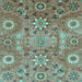 Square Machine Washable Abstract Light Blue Modern Rug, wshabs3793lblu