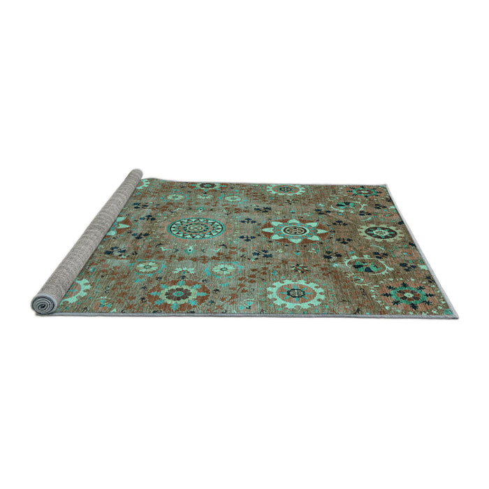 Sideview of Machine Washable Abstract Light Blue Modern Rug, wshabs3793lblu