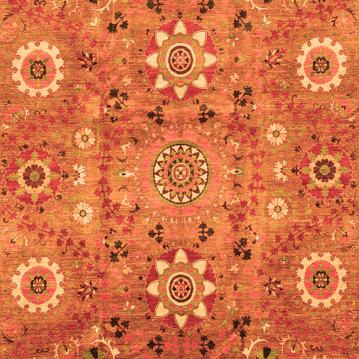 Machine Washable Abstract Orange Modern Area Rugs, wshabs3793org