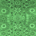 Square Machine Washable Abstract Emerald Green Modern Area Rugs, wshabs3793emgrn