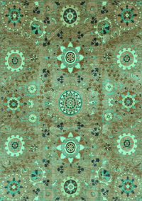 Abstract Turquoise Modern Rug, abs3793turq