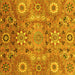 Square Machine Washable Abstract Yellow Modern Rug, wshabs3793yw