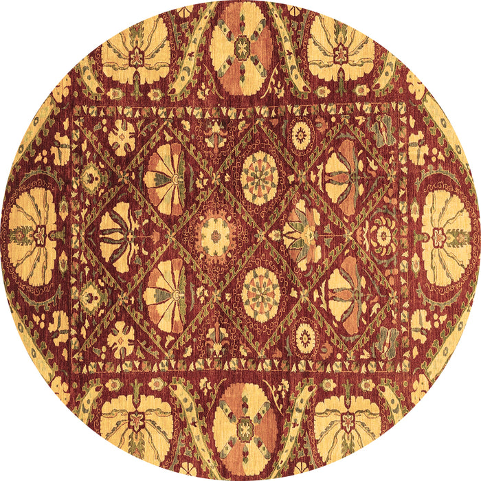 Round Machine Washable Abstract Brown Modern Rug, wshabs3794brn