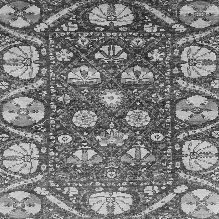 Square Abstract Gray Modern Rug, abs3794gry