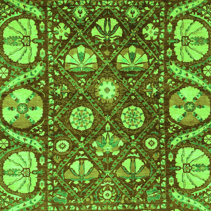 Machine Washable Abstract Green Modern Area Rugs, wshabs3794grn