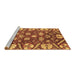 Sideview of Machine Washable Abstract Brown Modern Rug, wshabs3794brn