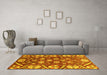 Machine Washable Abstract Yellow Modern Rug in a Living Room, wshabs3794yw