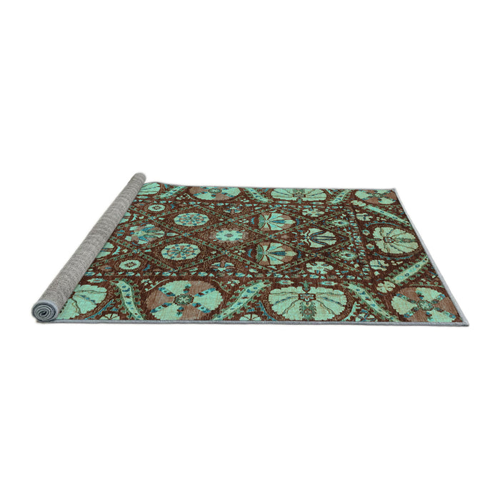 Sideview of Machine Washable Abstract Light Blue Modern Rug, wshabs3794lblu