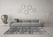 Machine Washable Abstract Gray Modern Rug in a Living Room,, wshabs3794gry