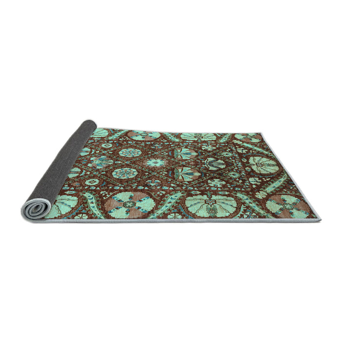 Sideview of Abstract Light Blue Modern Rug, abs3794lblu