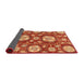 Sideview of Abstract Orange Modern Rug, abs3795