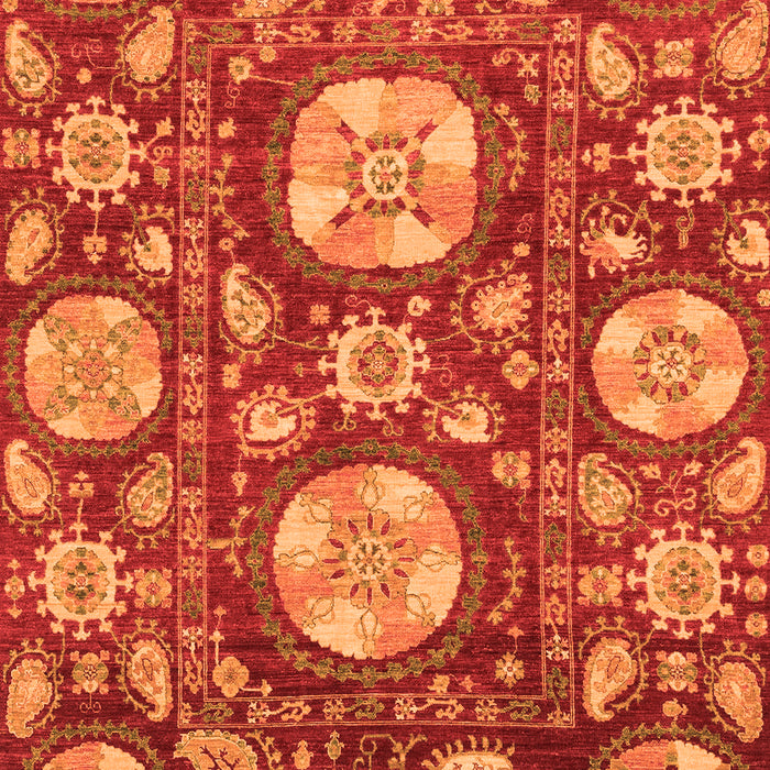 Machine Washable Abstract Orange Modern Area Rugs, wshabs3795org