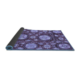 Sideview of Abstract Blue Modern Rug, abs3795blu