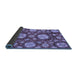 Sideview of Abstract Blue Modern Rug, abs3795blu