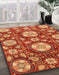 Abstract Orange Modern Rug in Family Room, abs3795