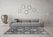 Machine Washable Abstract Gray Modern Rug in a Living Room,, wshabs3795gry