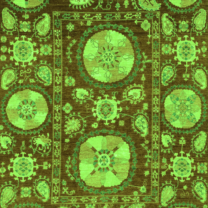 Machine Washable Abstract Green Modern Area Rugs, wshabs3795grn