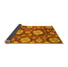 Sideview of Abstract Yellow Modern Rug, abs3795yw