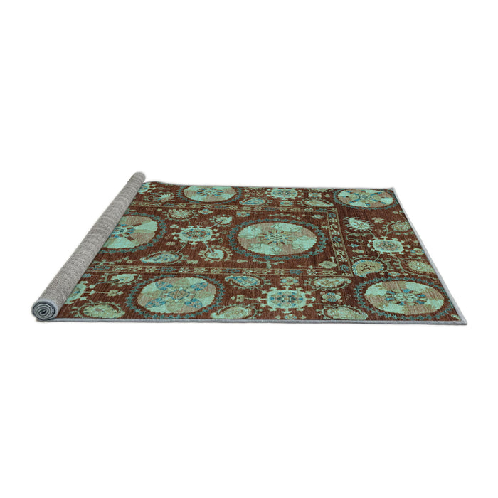 Sideview of Machine Washable Abstract Light Blue Modern Rug, wshabs3795lblu