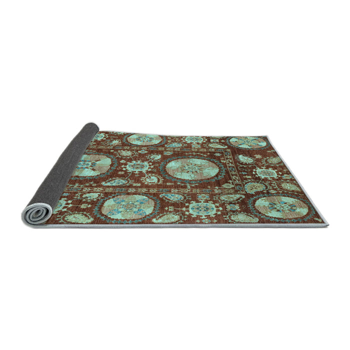 Sideview of Abstract Light Blue Modern Rug, abs3795lblu