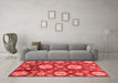 Modern Red Washable Rugs