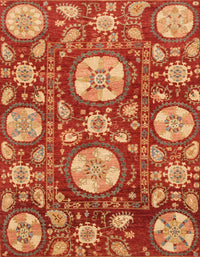 Machine Washable Abstract Orange Rug, wshabs3795