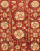 Machine Washable Abstract Orange Rug, wshabs3795