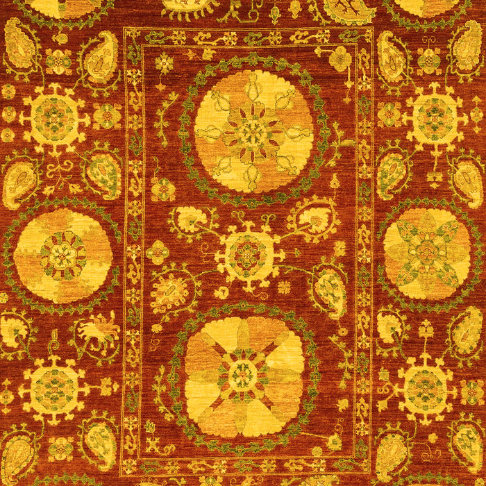 Abstract Yellow Modern Rug, abs3795yw