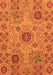 Machine Washable Abstract Orange Modern Area Rugs, wshabs3796org