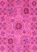 Machine Washable Abstract Pink Modern Rug, wshabs3796pnk