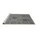 Sideview of Machine Washable Abstract Gray Modern Rug, wshabs3796gry