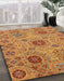 Machine Washable Abstract Yellow Rug in a Family Room, wshabs3796