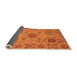 Sideview of Abstract Orange Modern Rug, abs3796org