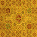 Square Abstract Yellow Modern Rug, abs3796yw