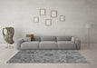 Machine Washable Abstract Gray Modern Rug in a Living Room,, wshabs3796gry