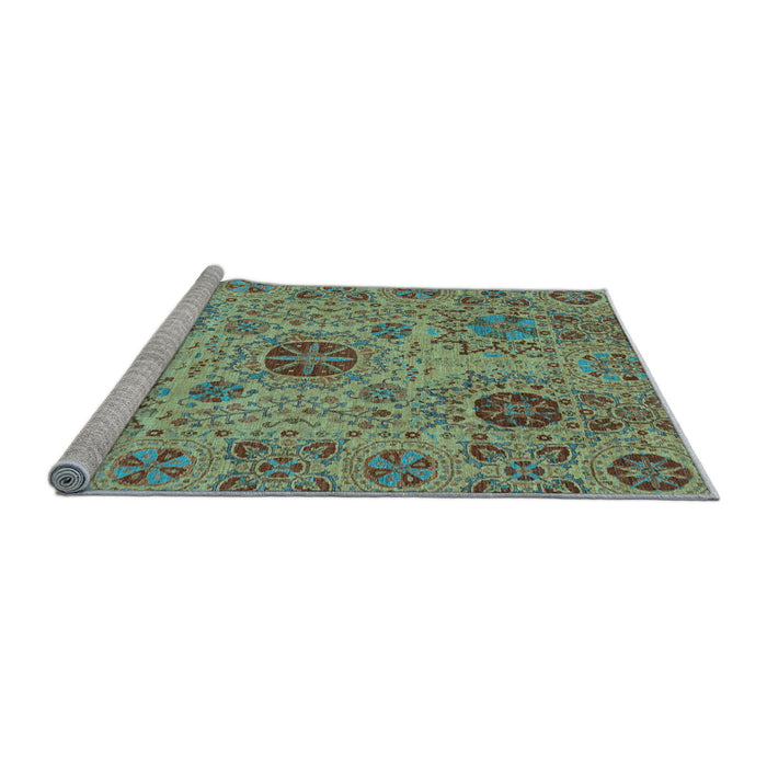 Sideview of Machine Washable Abstract Light Blue Modern Rug, wshabs3796lblu