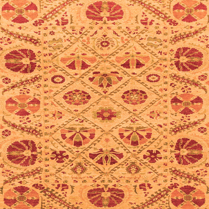 Square Abstract Orange Modern Rug, abs3797org